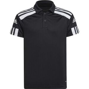 adidas SQUADRA 21 POLO Chlapecké fotbalové triko, černá, velikost