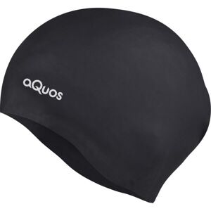 AQUOS CUSK Juniorská plavecká čepice, černá, velikost UNI