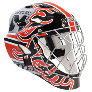 Mylec Hokejbalová maska Mylec MK3 Ultra Pro II, černá-červená, Senior