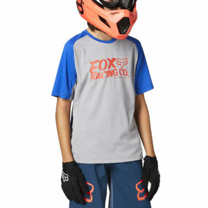 Fox DEFEND YTH Dětský cyklistický dres, šedá, velikost L