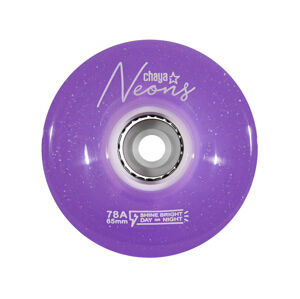 Powerslide Kolečka Chaya Neon LED Purple (4ks), 65, 38, 78A