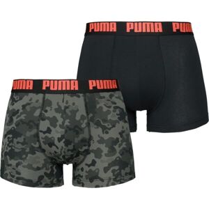 Puma MEN CAMO BOXER 2P Pánské boxerky, černá, velikost