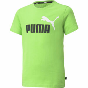 Puma ESS + 2 COL LOGO TEE Chlapecké triko, Zelená,Bílá,Černá, velikost