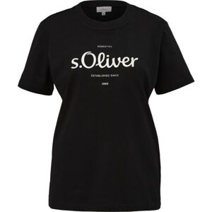 s.Oliver RL T-SHIRT Tričko, černá, velikost 34