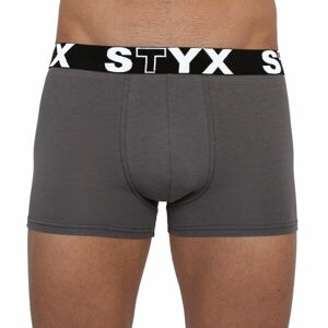 Styx MEN'S BOXERS SPORTS RUBBER Pánské boxerky, tmavě šedá, velikost XXL